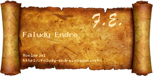 Faludy Endre névjegykártya